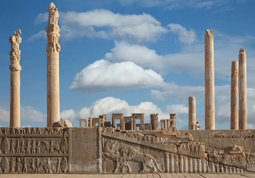 Ruins of Persepolis, the ceremonial capital of the Achaemenid Empire, symbolizing ancient 'Persia'"