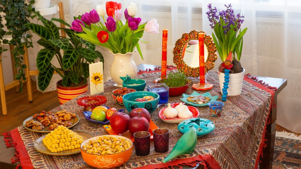 Haft-Sin table – symbol of Nowruz, the Persian New Year when the name change was announced in 1935