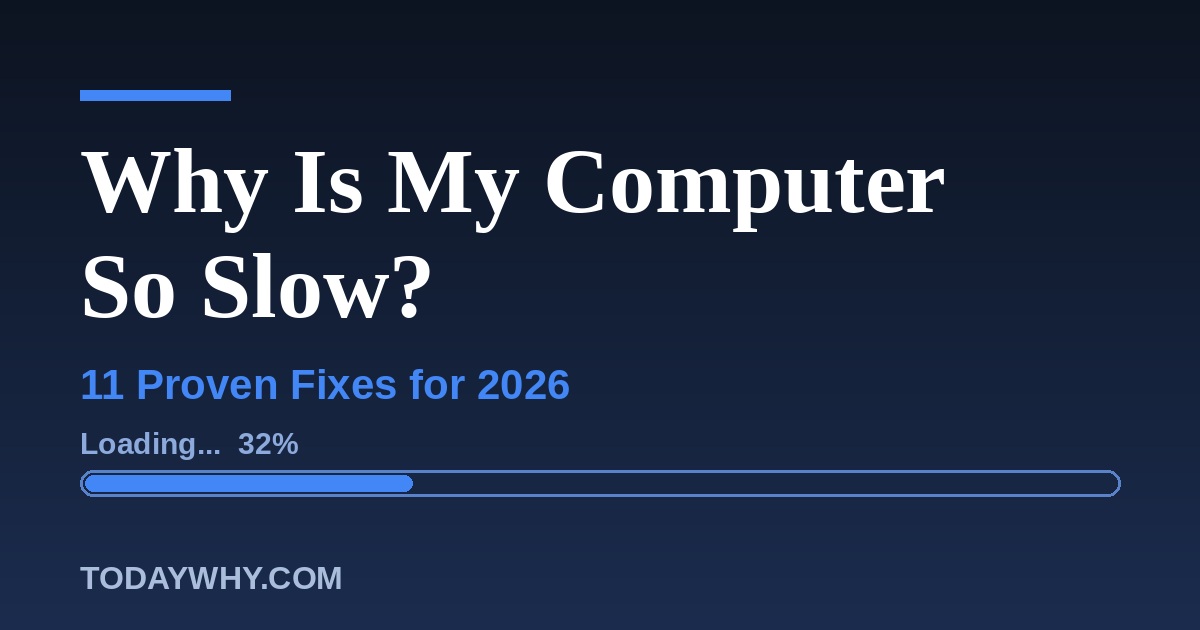 Why Is My Computer So Slow? 11 Proven Fixes for 2026