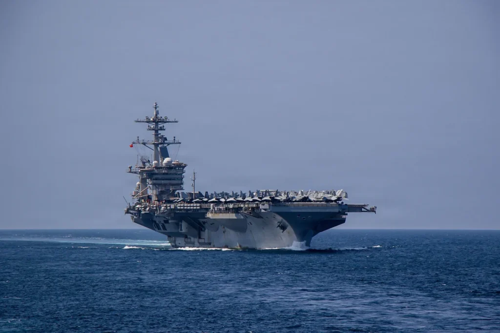What happens if the US blockades the Strait of Hormuz? Risks explained 2 US aircraft carrier and warships operating in the region — part of the naval presence preparing for potential blockade operations in the Strait of Hormuz.