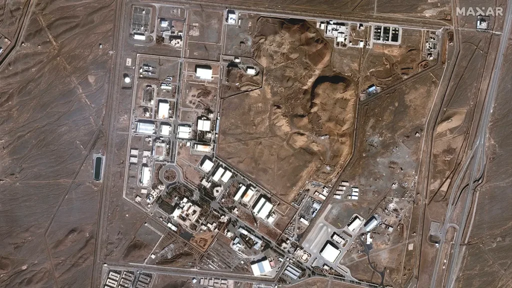 Aerial view of Iran's Natanz Nuclear Facility — one of the primary targets of Israeli and U.S. airstrikes during the Twelve-Day War in June 2025.