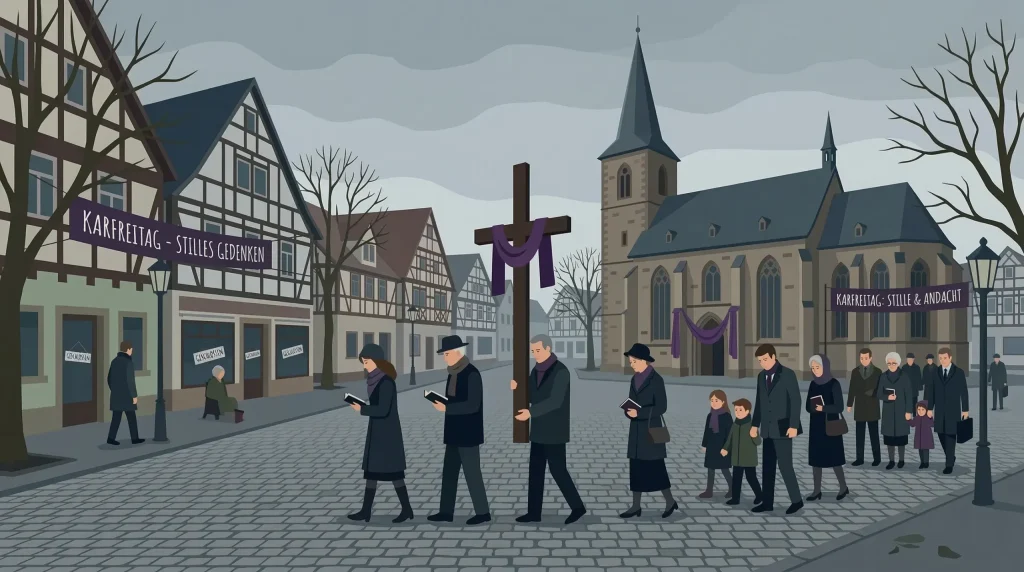 Feiertage in Deutschland: Der vollständige Überblick 2026 3 Leere Kirche in Deutschland an Karfreitag