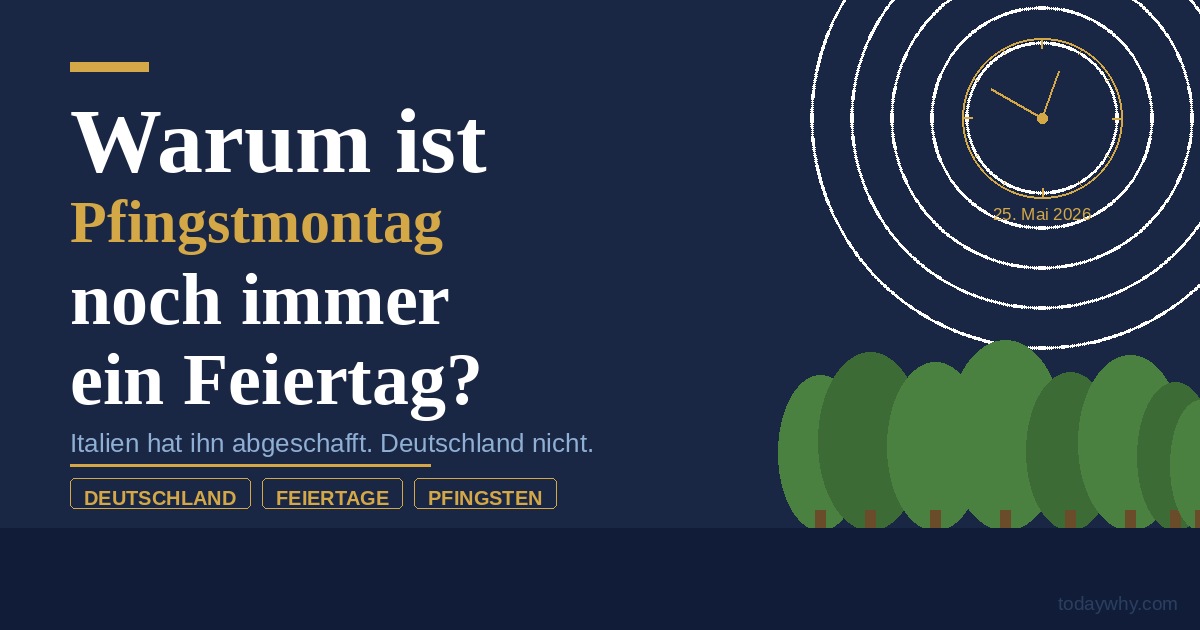 Warum ist Pfingstmontag in Deutschland noch immer ein Feiertag?
