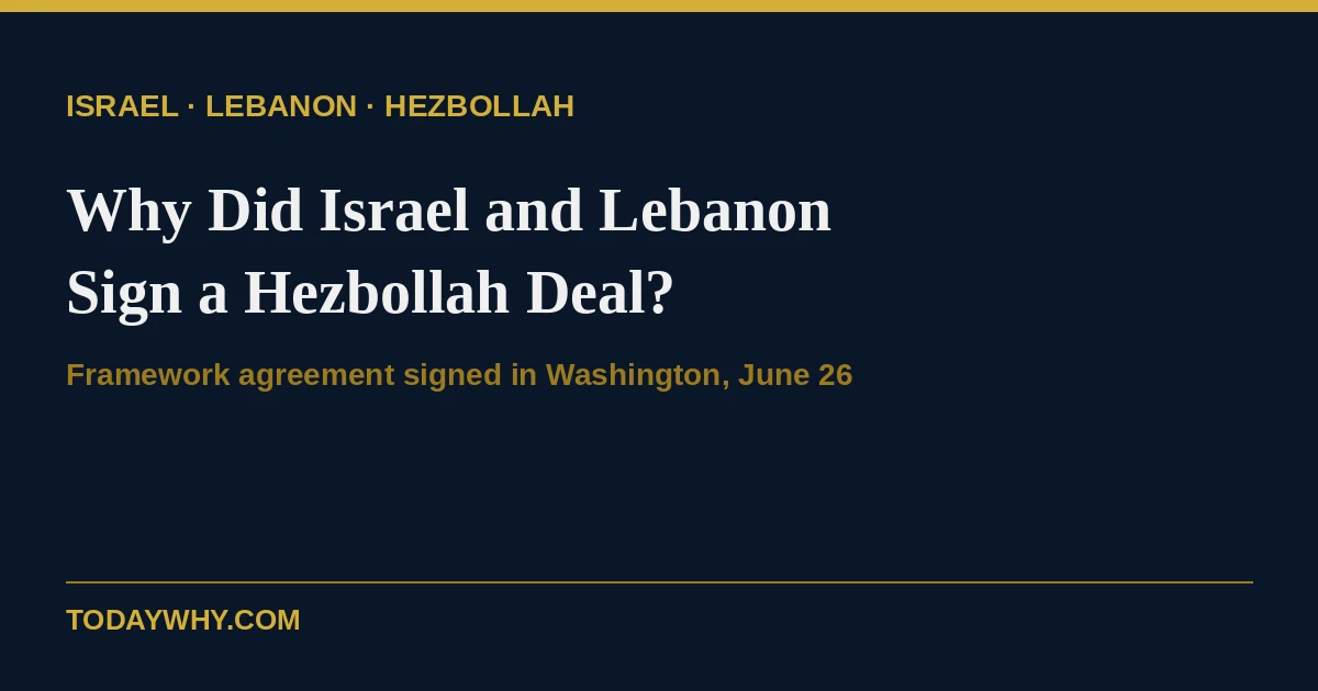 Israel-Lebanon Framework Agreement Explained (2026)