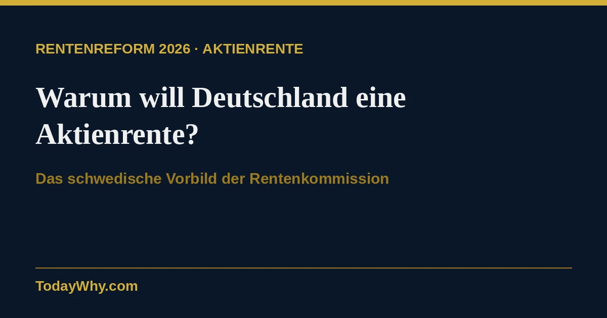 Warum will Deutschland eine Aktienrente nach schwedischem Vorbild einführen?