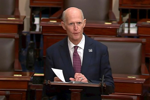 U.S. Senator Rick Scott spoke before a Senate vote on June 16, 2026. (Image from senator’s official website)