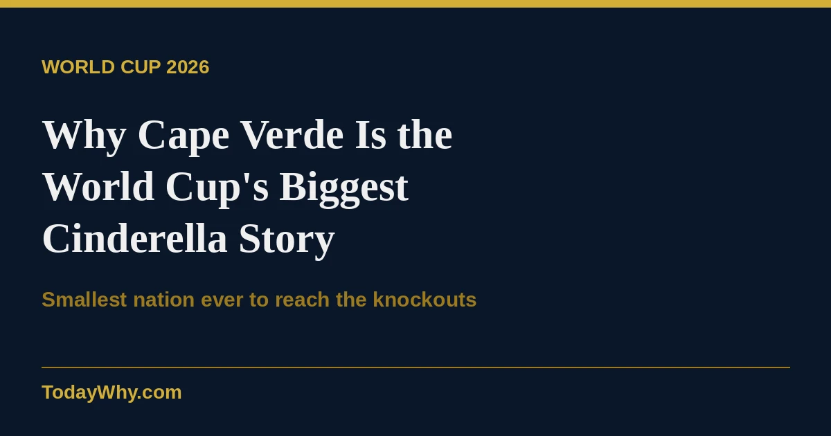 Why Is Cape Verde the World Cup 2026's Biggest Cinderella Story?