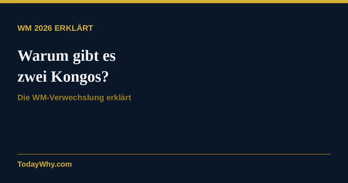 DR Kongo bei der WM: Warum 'COD' statt 'DRK'?