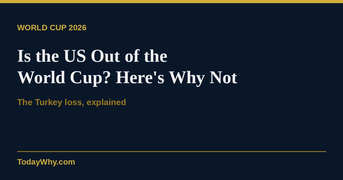 Is the US out of the World Cup? No — Here’s why, despite the Turkey loss