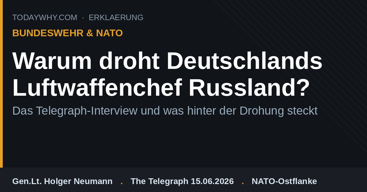 Warum droht Deutschlands Luftwaffenchef Russland? Das Telegraph-Interview und seine Bedeutung
