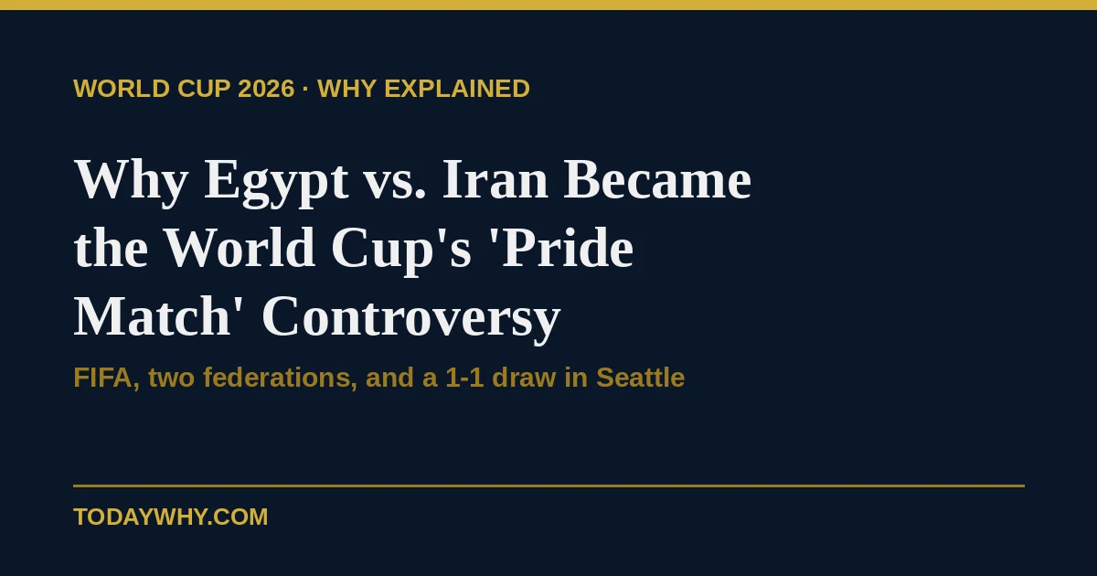 Why Egypt vs. Iran became the World Cup’s ‘pride match’ controversy