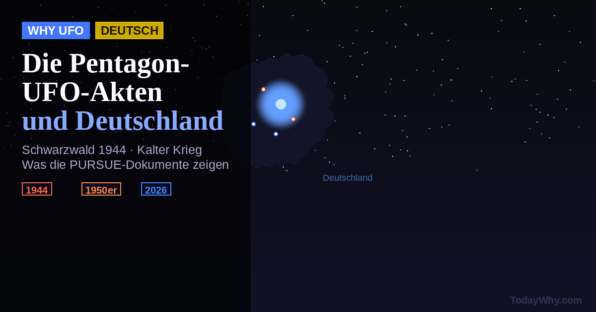 Die Pentagon-UFO-Akten und Deutschland: Was die Dokumente über deutsche Geschichte enthüllen
