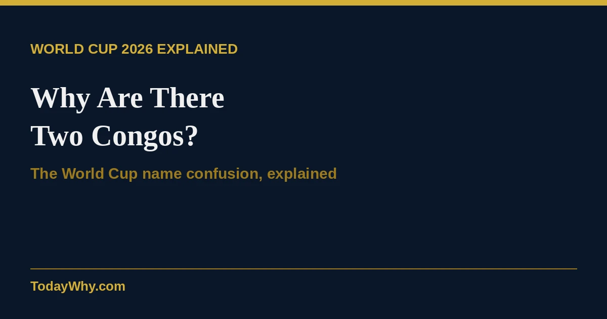 Why are there 02 Congos? World Cup name explained