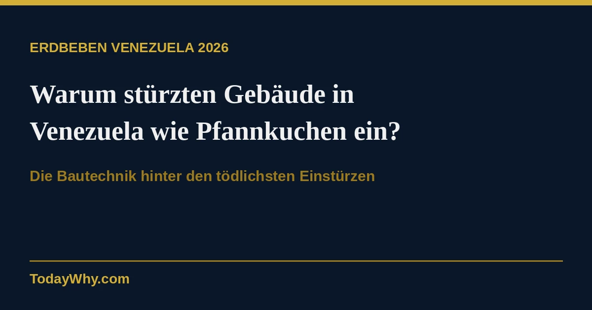 Warum sind Gebäude in Venezuela beim Erdbeben wie Pfannkuchen eingestürzt?