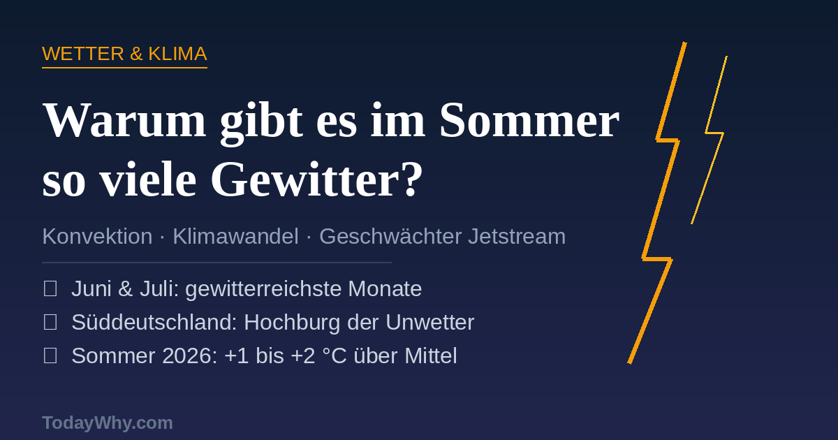 Warum gibt es im Sommer so viele Gewitter in Deutschland? – Die Erklärung