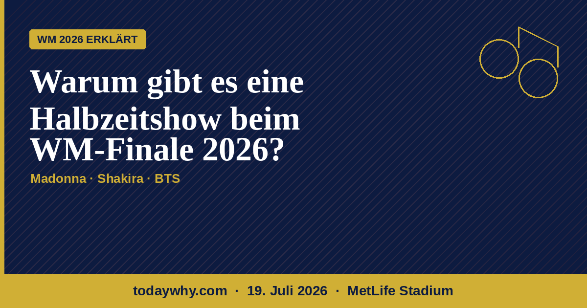 Warum gibt es eine Halbzeitshow beim WM-Finale 2026?