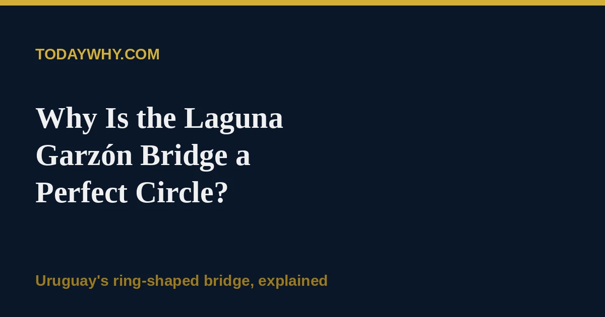 Why is the Laguna Garzón Bridge a Circle?