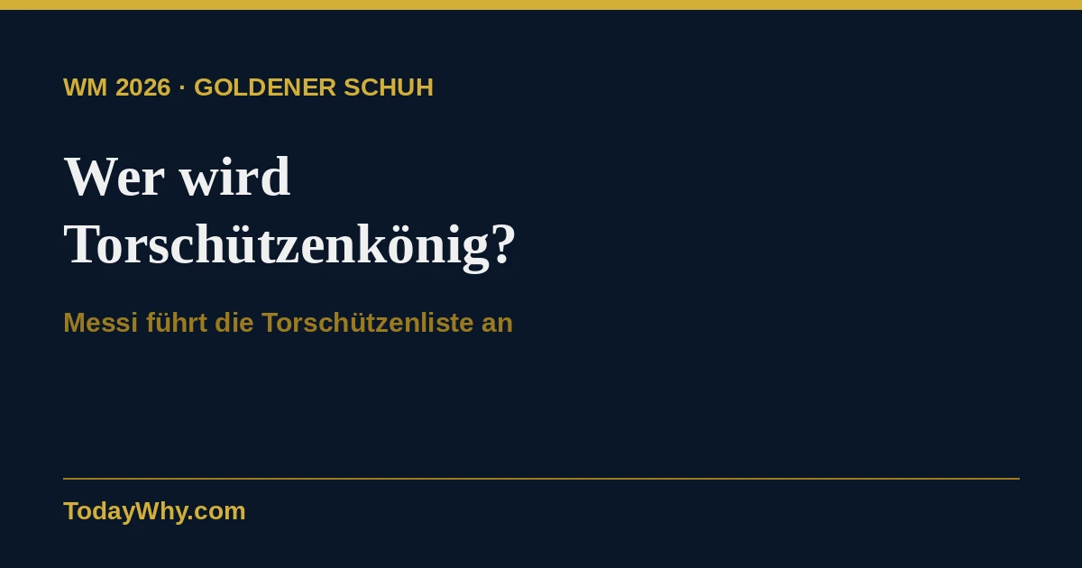WM 2026 Torschützenkönig: Wer führt?