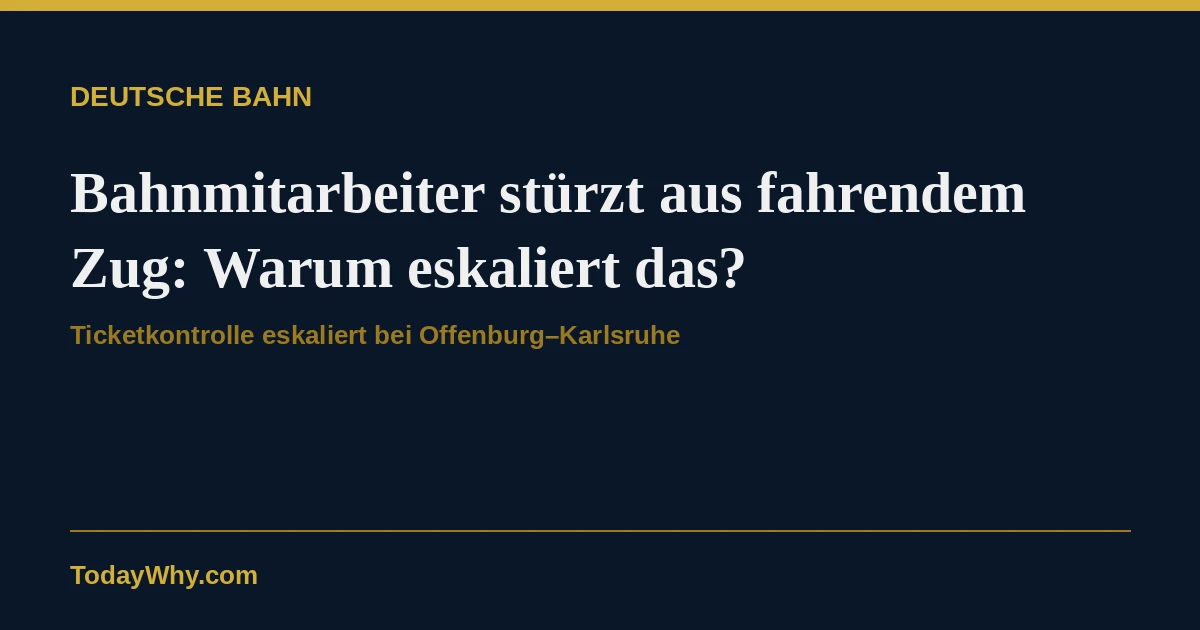 Bahnmitarbeiter stürzt aus Zug: Warum eskaliert das?