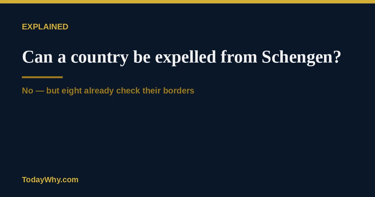 Can a Country be expelled from Schengen?