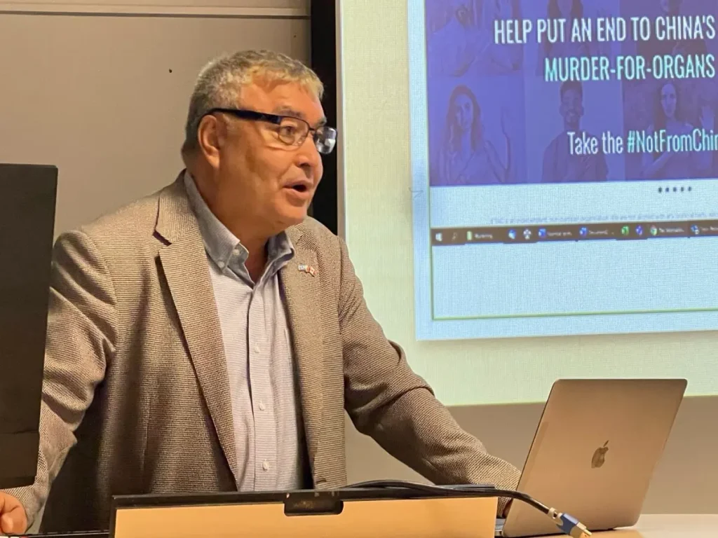 Organ Harvesting: Why it spread from Falun Gong to Uyghurs 3 Mehmet Tohti discusses forced organ harvesting of Uyhgurs in China during the International Congress on Law and Mental Health in Montreal on July 1, 2026. Noé Chartier/The Epoch Times