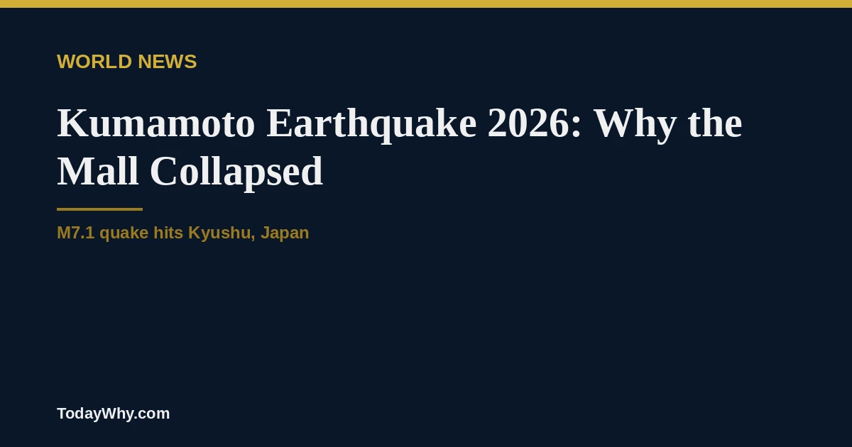 Kumamoto earthquake 2026: Why the Mall collapsed