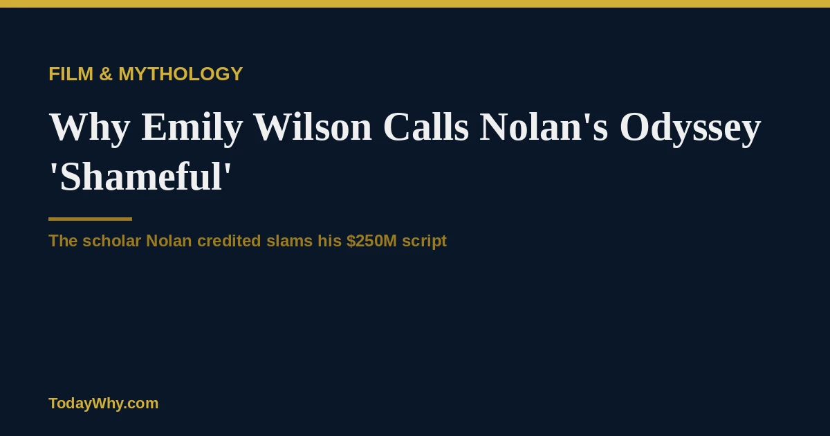 Why Emily Wilson calls Nolan’s Odyssey script ‘shameful’