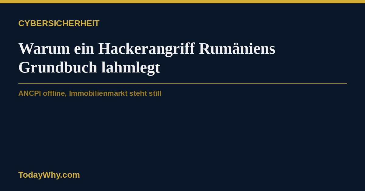 Hackerangriff Rumänien: Warum das Grundbuch lahmliegt
