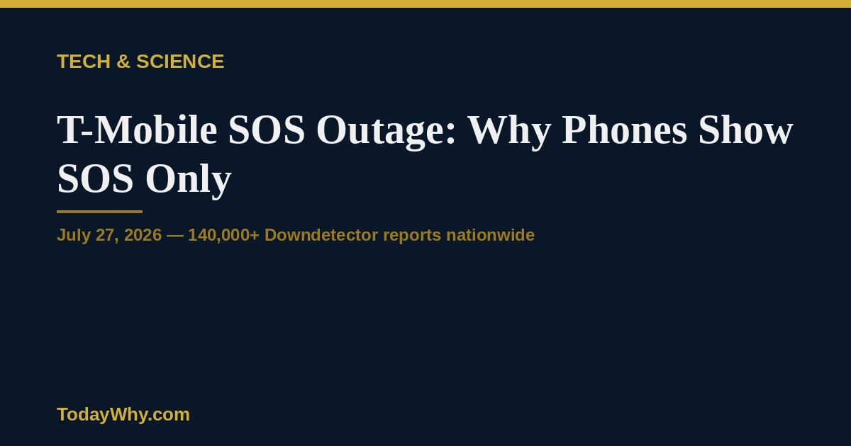 T-Mobile SOS Outage: Why Phones Show SOS Only