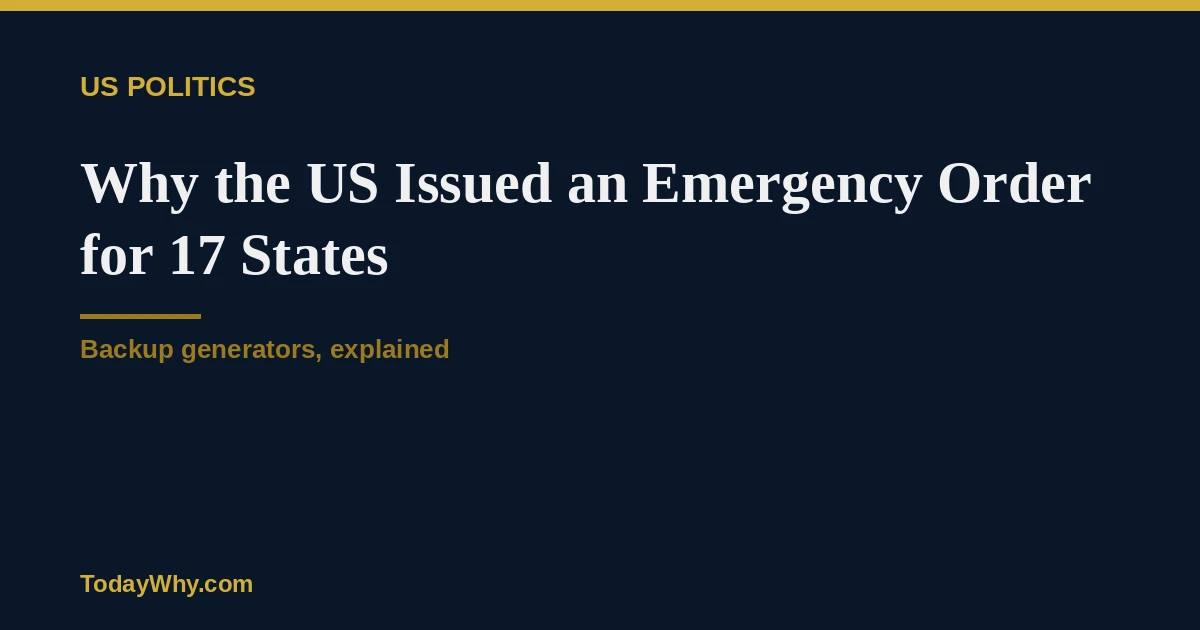 US Emergency Order for 17 States: Why & What It Means