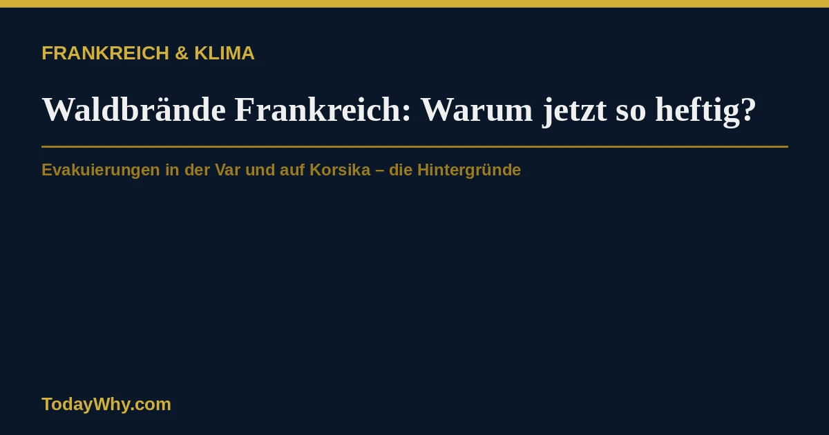 Waldbrände Frankreich: Warum jetzt so heftig?