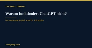 Warum funktioniert ChatGPT nicht? Ausfall erklärt