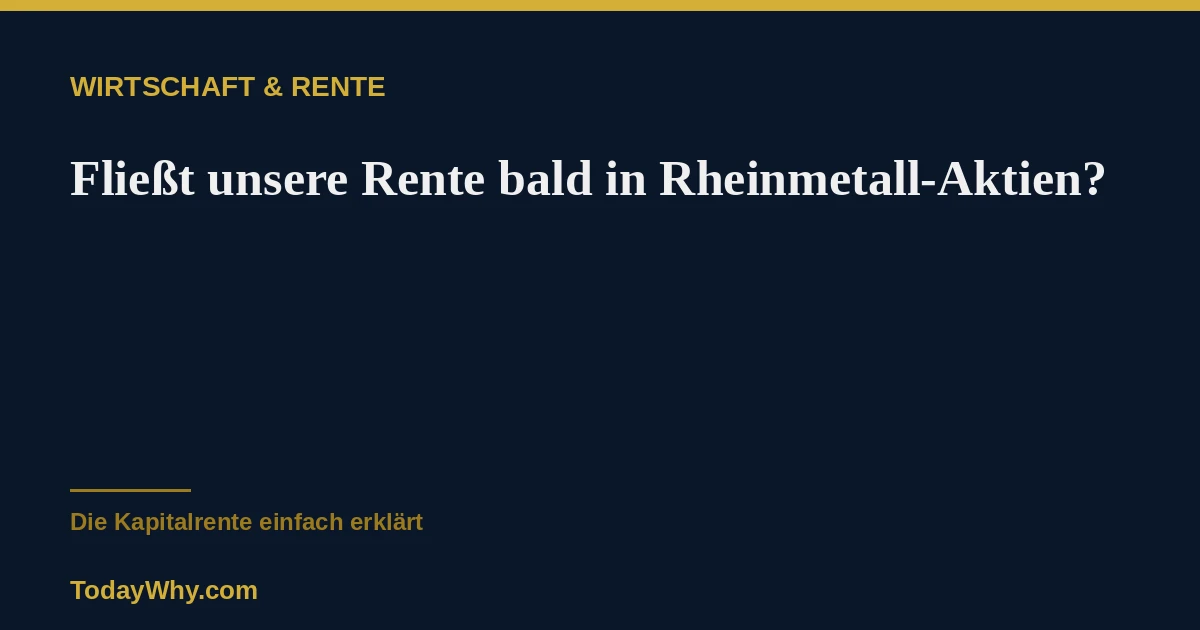 Warum Rente bald in Rheinmetall-Aktien fließt