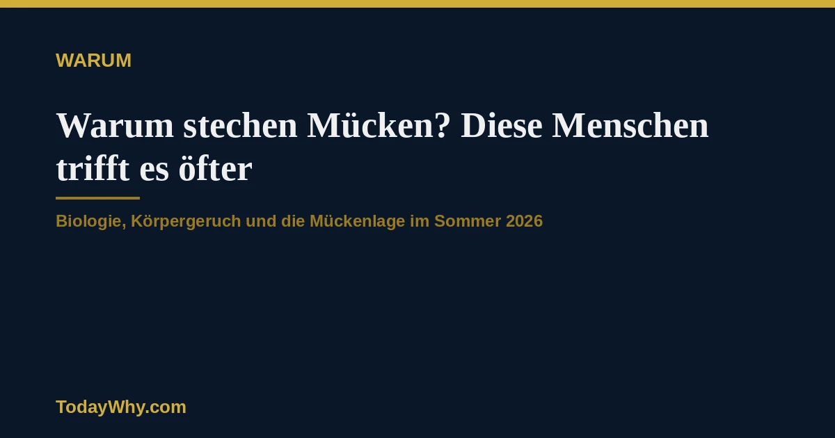 Warum stechen Mücken? Diese Menschen trifft es öfter