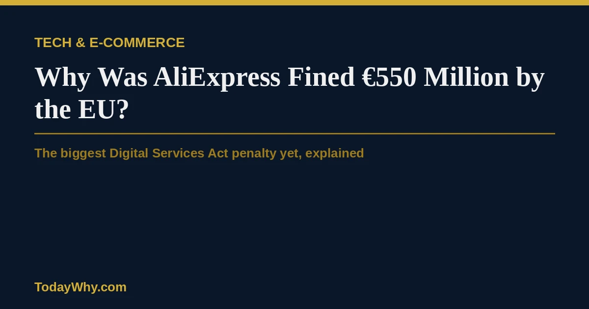 Why the EU fined AliExpress a record €550M