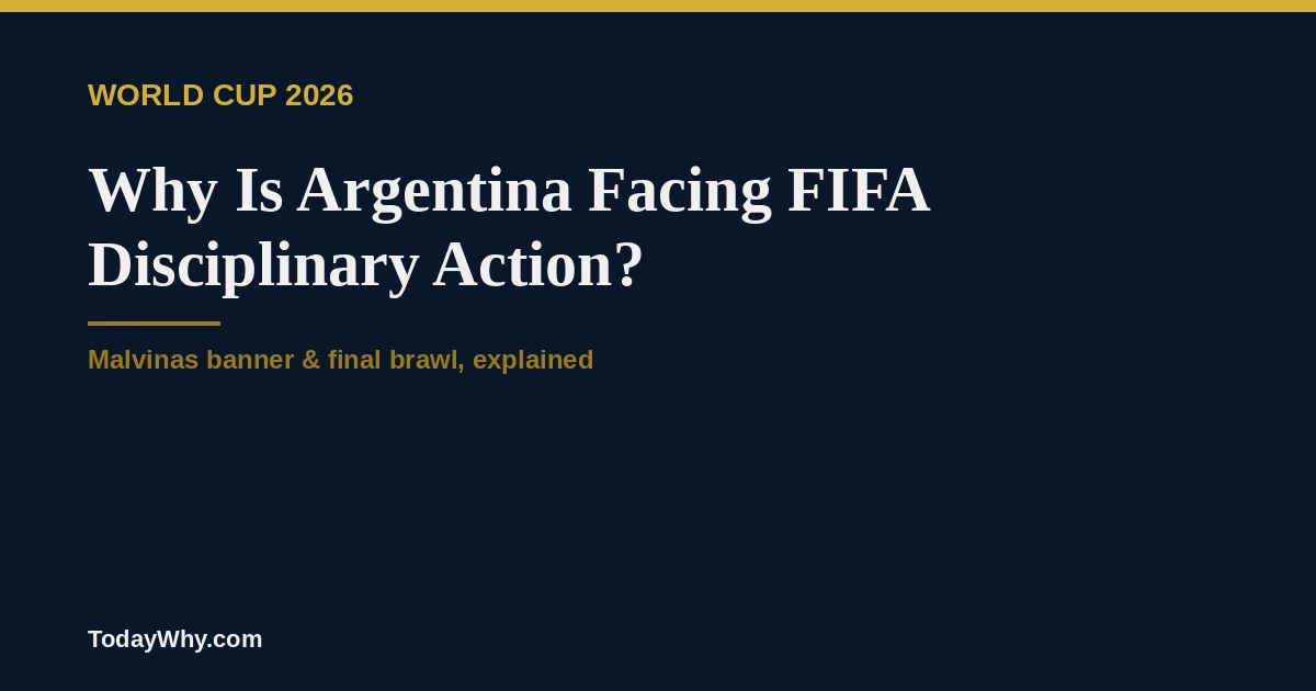 Why is Argentina facing FIFA disciplinary action after the World Cup?