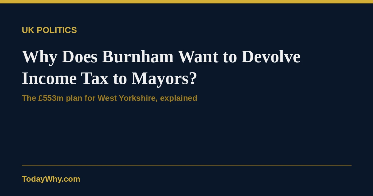 Why does Burnham want to devolve income tax?