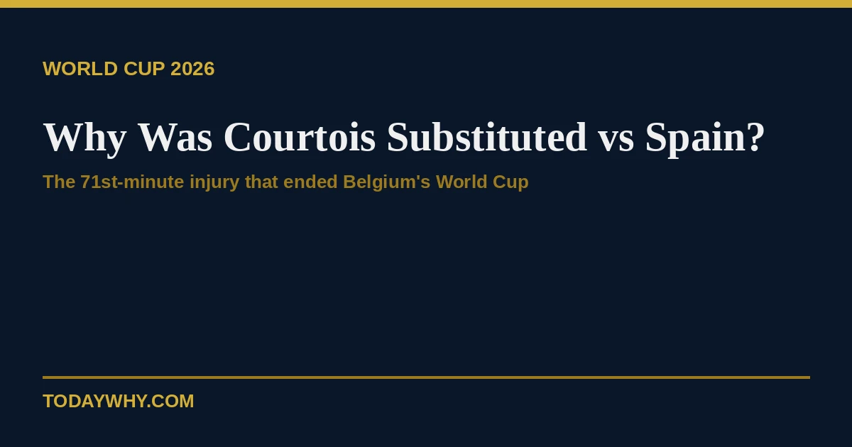 Why Courtois was substituted in Spain vs Belgium
