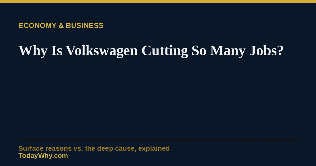 Why Volkswagen is cutting 100,000 jobs