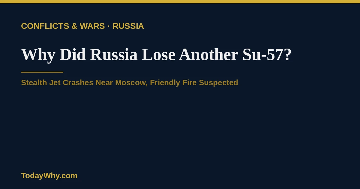 Su-57 Crash: Why Russia Lost Another Stealth Jet