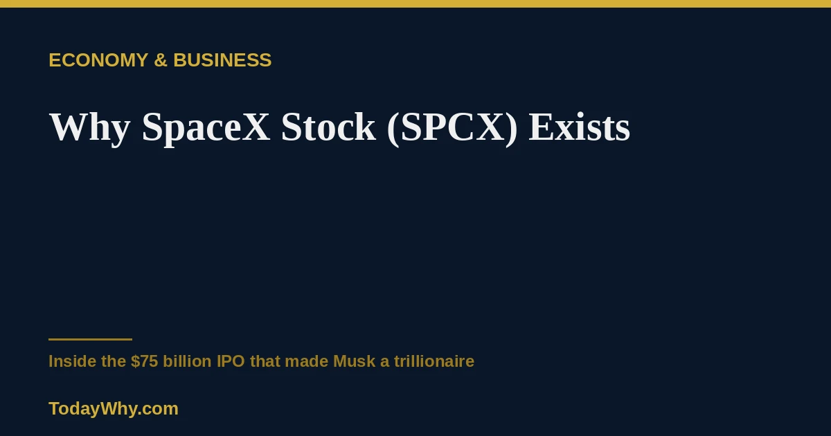 Why SpaceX stock (SPCX) exists: The $75B IPO