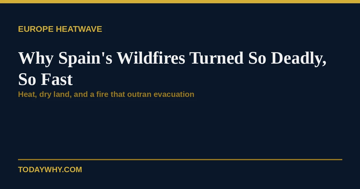 Why Spain’s wildfires turned so deadly, so fast