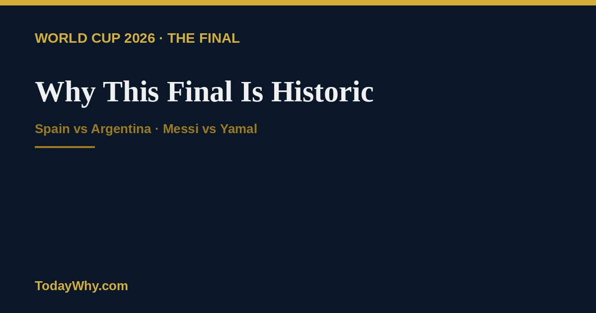 Why the 2026 World Cup Final is historic: Spain vs Argentina explained