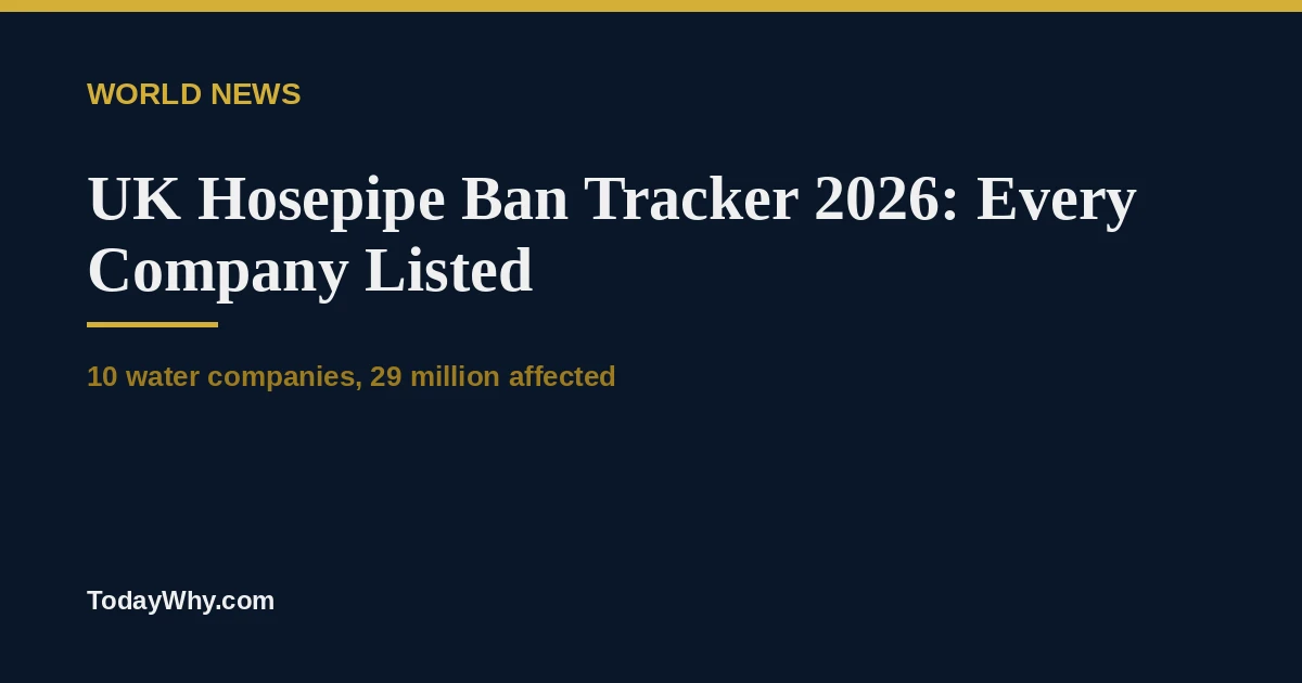 UK Hosepipe Ban 2026: Why every water company differs