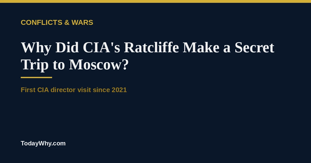 Why did the CIA Director visit Moscow? Ratcliffe Explained