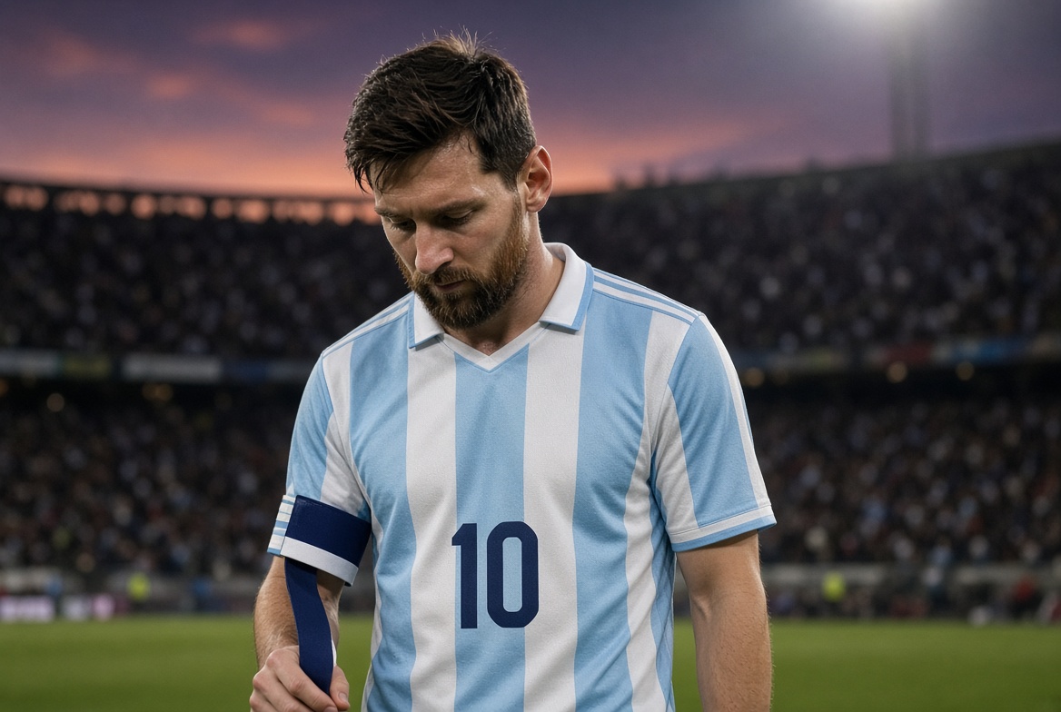 why did messi retire thumb