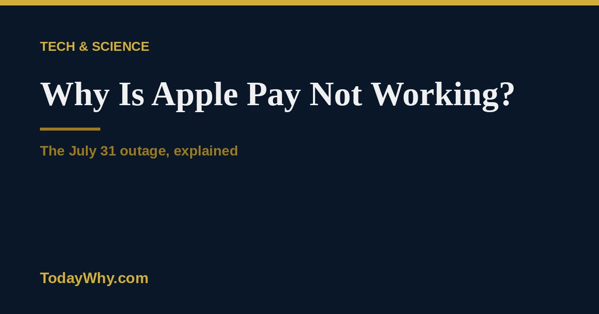 Why is Apple Pay not working today? Outage explained