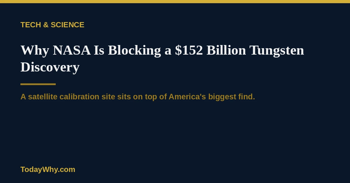 Why NASA is blocking a $152 billion tungsten discovery