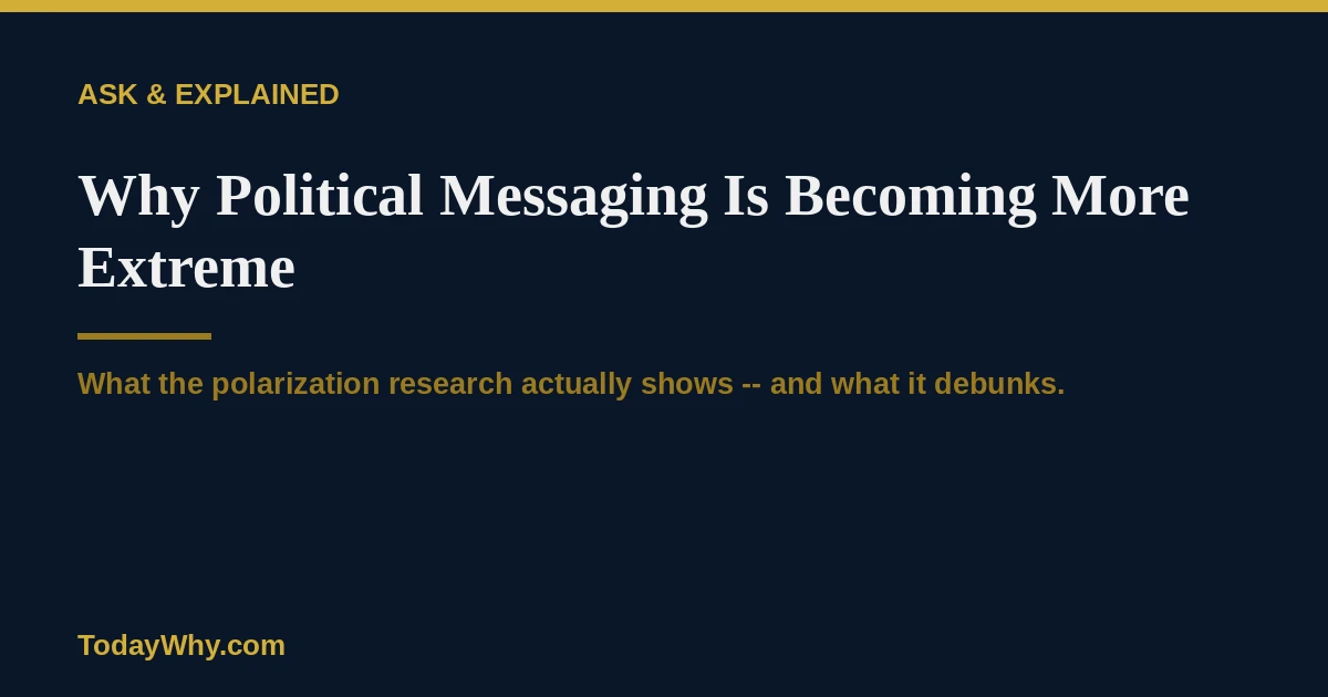 Why political messaging is becoming more extreme
