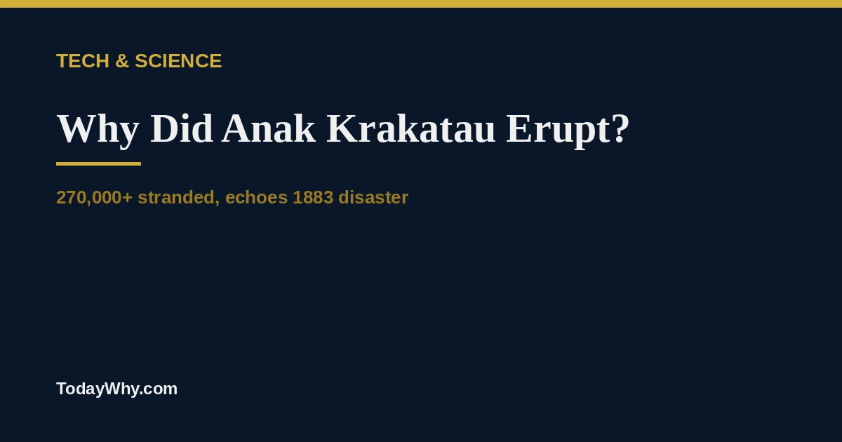 Why did Anak Krakatau erupt? Indonesia volcano explained